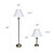 Table and Floor Lamps with White Shade - 60" - Antique Brass - Set of 3 - IMAGE 4