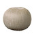 20" Gold and Ivory Hand Knitted Round Pouf Ottoman - IMAGE 1