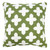 20" Green and White Swiss Cross Geometric Square Throw Pillow - IMAGE 1