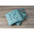 Set of 2 Teal and Off-White Paisley Design Square Chair Cushions 17" - IMAGE 4