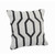 20" Black and White Geometric Square Throw Pillow - IMAGE 4