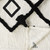 Black and White Tufted Double Diamond Throw Blanket 50" x 60" - IMAGE 2