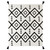 Black and White Tufted Double Diamond Throw Blanket 50" x 60" - IMAGE 3