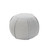 18" Solid Gray Pleated Handcrafted Round Pouf Ottoman - IMAGE 1