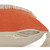 36" Orange and White Fringe Color Block Lumbar Throw Pillow - IMAGE 3