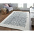 3.5' x 5.5' Ivory and Gray Architectural Hand Tufted Rectangular Wool Area Throw Rug - IMAGE 2