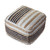18" Brown and White Striped Jute Square Pouf Ottoman - IMAGE 4