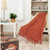 Solid Terracotta Red Diamond Tufted Throw Blanket with Fringes 50" x 60"