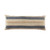 36" Blue and Tan Striped Rectangular Lumbar Pillow with Jute Braiding - IMAGE 1