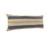 36" Blue and Tan Striped Rectangular Lumbar Pillow with Jute Braiding - IMAGE 5