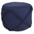 18" Blue Solid Textured Diamond Round Pouf Ottoman - IMAGE 1