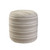 20" Taupe and White Striped Round Outdoor Patio Pouf Ottoman - IMAGE 4