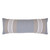 36" Gray and Beige Double Striped Lumbar Throw Pillow