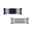 36" Gray and Beige Double Striped Lumbar Throw Pillow