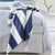 Navy Blue and White Striped Throw Blanket 50" x 60"
