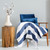 Navy Blue and White Striped Throw Blanket 50" x 60"