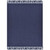 Navy Blue and White Woven Fringed Throw Blanket 50" x 60" - IMAGE 2