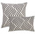 20" Black and White Geometric Square Outdoor Throw Pillow