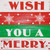 We Wish You A Merry Christmas Wooden Tree Sign - 16.5"