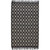 7.75' x 9.75' Black and Ivory Geometric Hand Woven Rectangular Wool Area Throw Rug - IMAGE 1