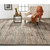 6.5' x 9.5' Ivory and Gray Space Dyed Ornamental Rectangular Area Throw Rug - IMAGE 2