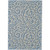 6.5' x 9.5' Blue and Ivory Floral Rectangular Area Throw Rug - IMAGE 1