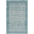 8' x 10' Blue and Green Architectural Hand Tufted Rectangular Wool Area Throw Rug - IMAGE 1