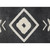 20" Black and White Geometric Diamond Square Throw Pillow - IMAGE 2