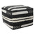 18" Black and White Chevron Stripe Square Pouf Ottoman - IMAGE 5
