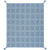 Blue Criss Cross Throw Blanket with Tassels 50" x 60" - IMAGE 2