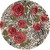 4' Pink and Black Floral Hand Tufted Round Wool Area Throw Rug - IMAGE 1