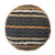 18" Black and Yellow Geometric Tufted Round Pouf Ottoman - IMAGE 5