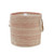 19" Coral and White Geometric Handmade Storage Basket - IMAGE 1