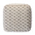 18" Beige and Gray Checkered Wool Square Pouf Ottoman - IMAGE 5