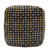 16" Gold and Black Geometric Interwoven Square Pouf Ottoman - IMAGE 3