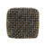 16" Gold and Black Geometric Interwoven Square Pouf Ottoman - IMAGE 4