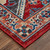 6.25' x 9.5' Red and Blue Tribal Kazak Rectangular Area Throw Rug