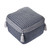 18" Navy and White Geometric Diamond Square Pouf Ottoman - IMAGE 4
