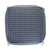 18" Navy and White Geometric Diamond Square Pouf Ottoman - IMAGE 5