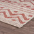 5' x 8' Beige and Red Geometric Rectangular Outdoor Area Throw Rug - IMAGE 3