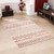 5' x 8' Beige and Red Geometric Rectangular Outdoor Area Throw Rug