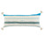 36" Turquoise and White Striped Hand Loomed Rectangular Lumbar Pillow - IMAGE 1