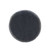 18" Navy Blue and White Embroidered Border Handcrafted Round Pouf Ottoman - IMAGE 3