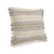 20" Taupe Brown and Yellow Striped Square Throw Pillow - IMAGE 5