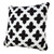 20" Black and White Swiss Cross Geometric Square Throw Pillow - IMAGE 5