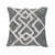 20" Black and Cream Diamond Pattern Tufted Square Throw Pillow - IMAGE 1