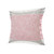 20" Pink and Gray Handmade Square Throw Pillow with Fringe - IMAGE 6