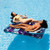 Inflatable Face-To-Face Dual Air Mattress Raft - 66" - Purple and Gray - IMAGE 1