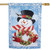 Snowman with Top Hat Outdoor Christmas House Flag - 40" x 28" - IMAGE 3