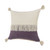 20" Purple and White Fringe Color Block Square Throw Pillow - IMAGE 6